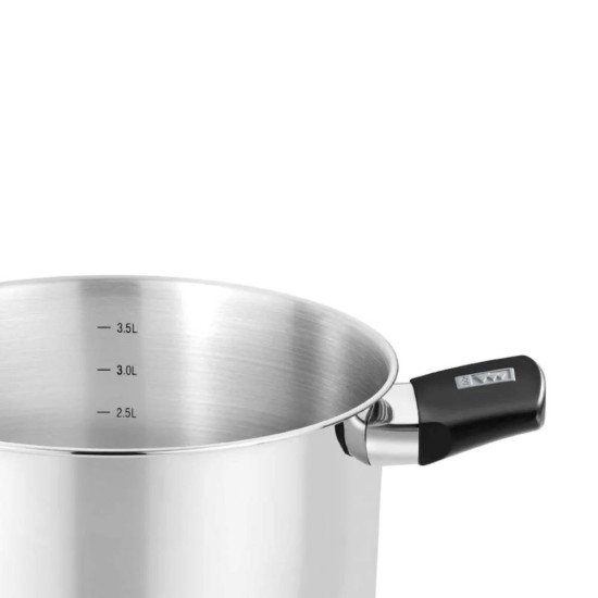 Oala inox, cu capac, 24cm/6,4L, "Elite" - Monix
