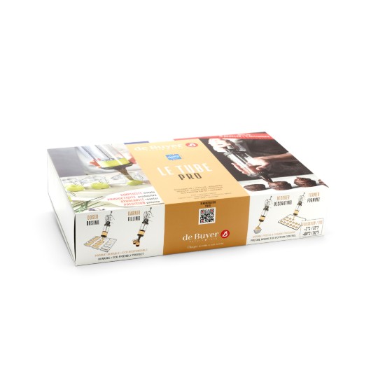 Set seringa patiserie, 4 recipiente si 12 duze, "Le Tube Pro" - de Buyer