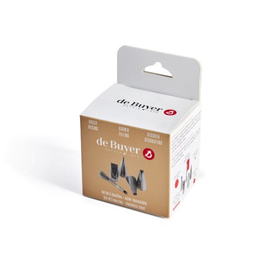 Set 5 duze patiserie, inox - de Buyer