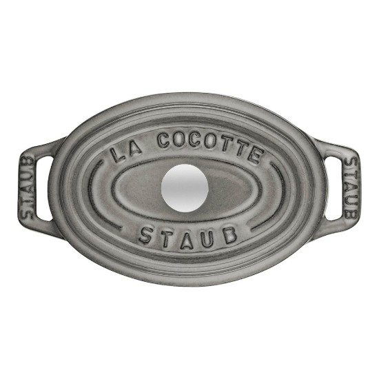 Mini-oala Cocotte, ovala, fonta, 11cm/0,25L, Graphite Grey - Staub