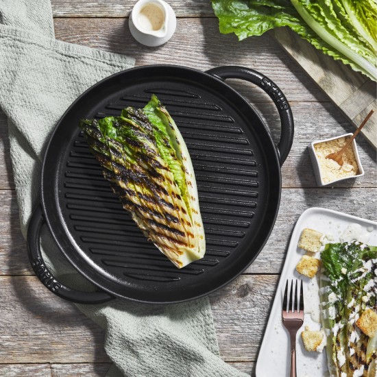 Tigaie grill fonta, 26 cm, Black - Staub