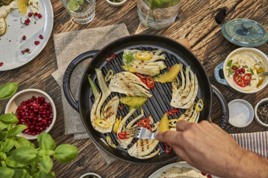 Tigaie grill fonta, 26 cm, Black - Staub