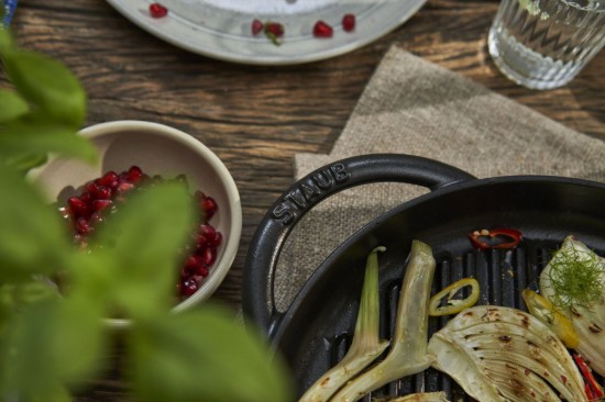 Tigaie grill fonta, 26 cm, Black - Staub