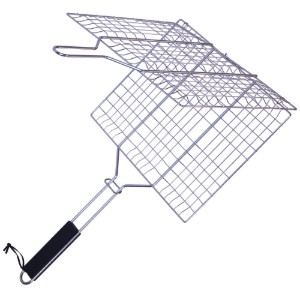 Gratar pliabil pentru friptura si burgeri, inox - Zokura