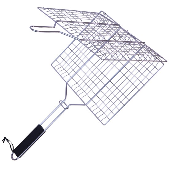 Gratar pliabil pentru friptura si burgeri, inox - Zokura