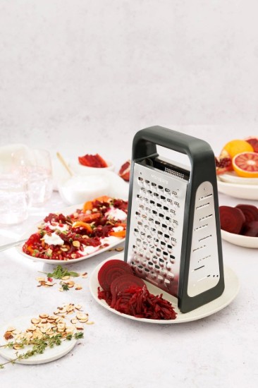 Razatoare multifunctionala, inox, cu 5 suprafete, "PureCut", Dark Grey - Microplane