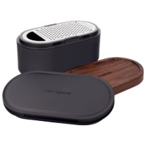 Razatoare cu recipient si 2 capace, Dark Grey - Microplane