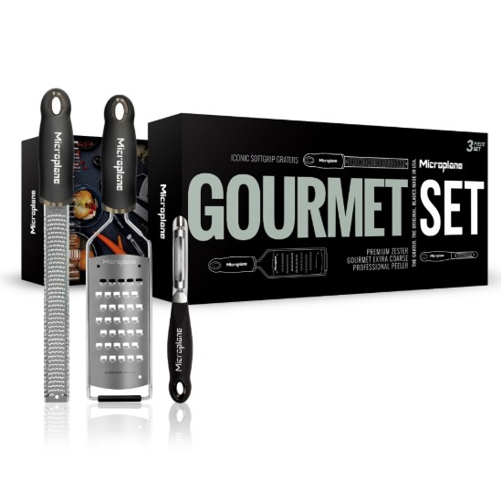 Set 3 ustensile Gourmet, inox - Microplane