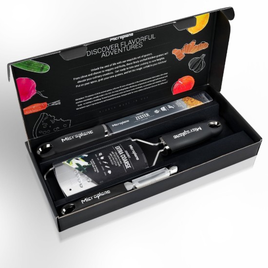 Set 3 ustensile Gourmet, inox - Microplane