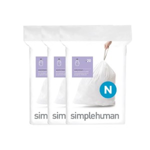Set saci de gunoi cod N, 45-50 L/ 60 buc, plastic - simplehuman