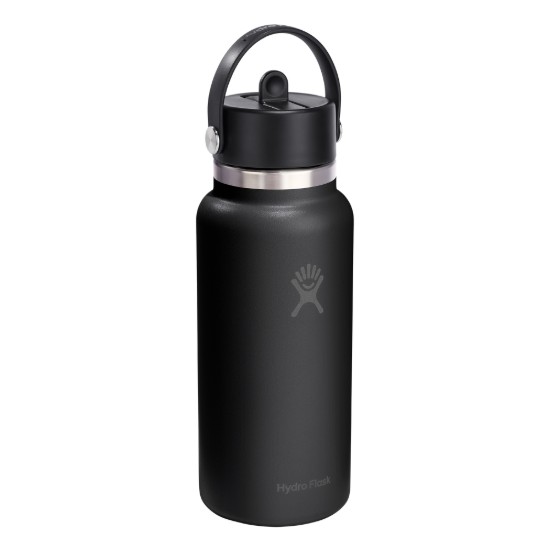 Sticla termos, inox, 950ml, "Wide Straw", Tonal Black - Hydro Flask