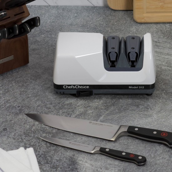 Ascutitor electric de cutite Diamond UltraHone Model 312, White - Chef's Choice