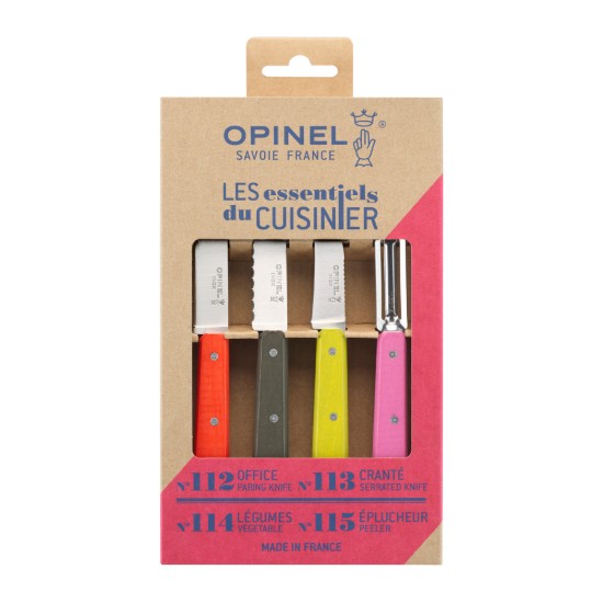 Set cutite, 4 piese, inox, "Les Essentiels" - Opinel