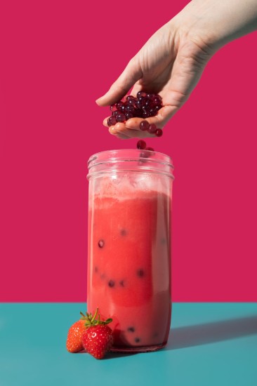 Pahar pentru bubble tea, cu capac si pai, sticla, 650ml - La Cafetiere