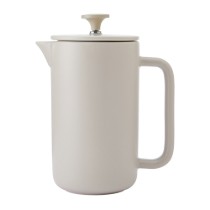 Cafetiera French Press, ceramica, 1L, "Arezzo", Latte - La Cafetiere