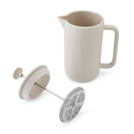 Cafetiera French Press, ceramica, 1L, "Arezzo", Latte - La Cafetiere