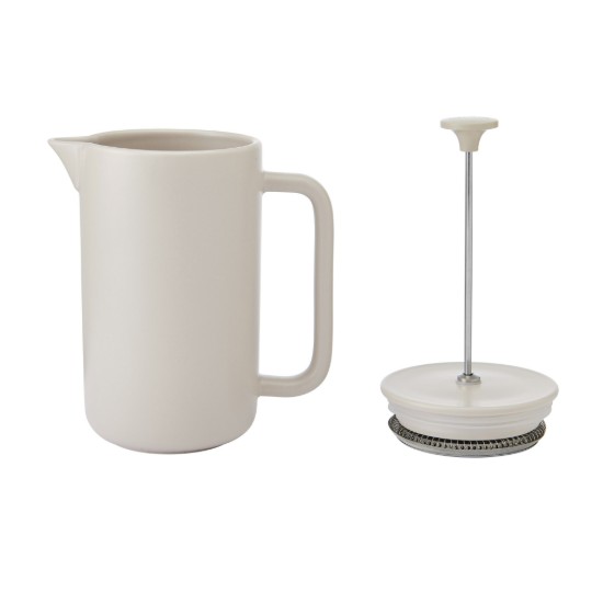 Cafetiera French Press, ceramica, 1L, "Arezzo", Latte - La Cafetiere