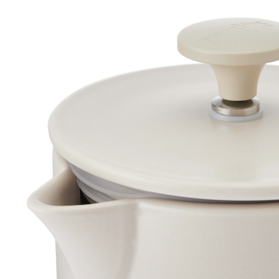Cafetiera French Press, ceramica, 1L, "Arezzo", Latte - La Cafetiere
