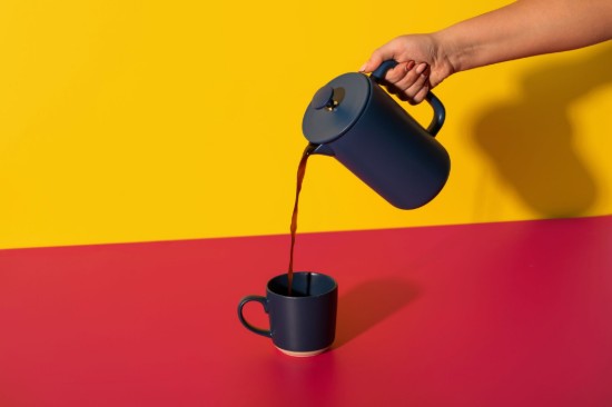 Cafetiera French Press, ceramica, 1L, "Arezzo", Navy - La Cafetiere