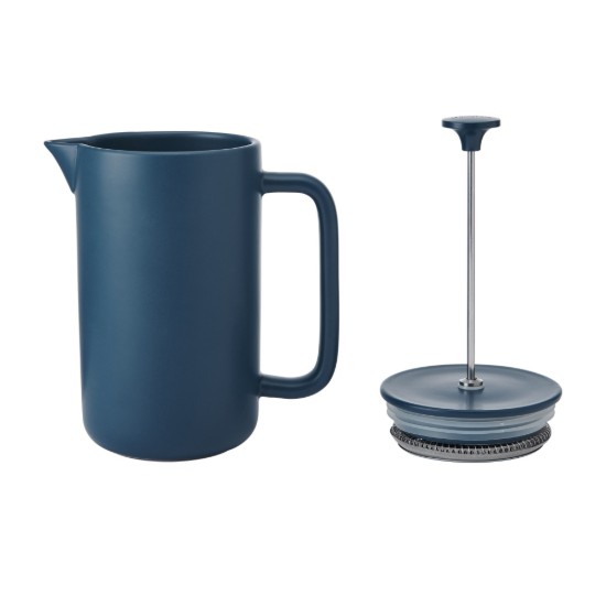 Cafetiera French Press, ceramica, 1L, "Arezzo", Navy - La Cafetiere