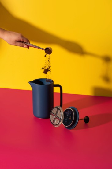 Cafetiera French Press, ceramica, 1L, "Arezzo", Navy - La Cafetiere