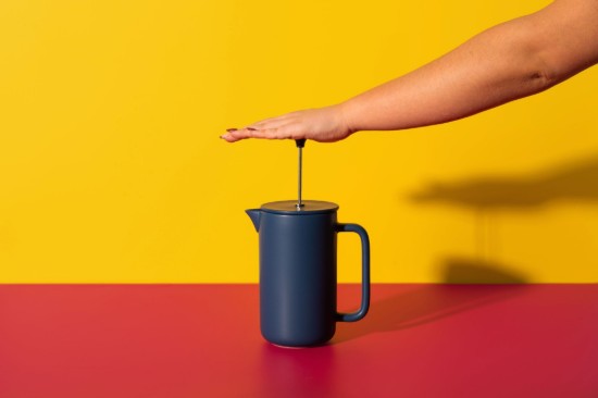 Cafetiera French Press, ceramica, 1L, "Arezzo", Navy - La Cafetiere