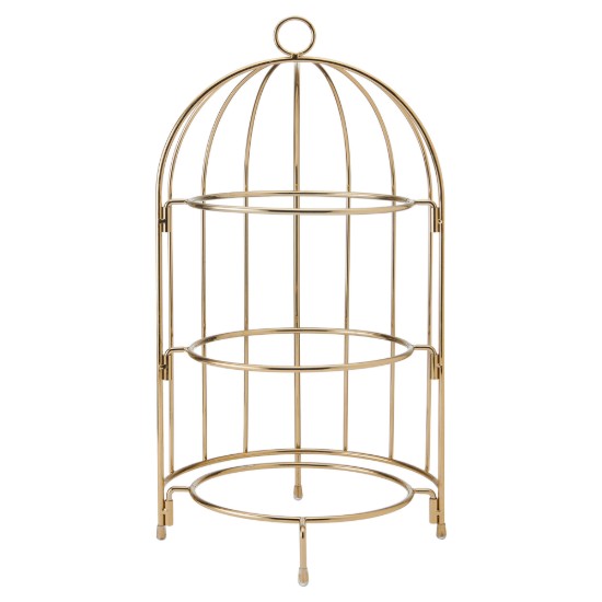 Suport pentru prajituri, cu 3 niveluri, metal, 22 x 22 x 42 cm, Copper - Artesa