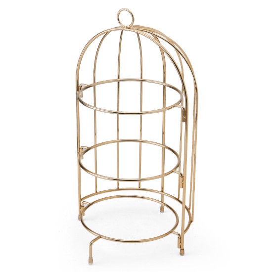 Suport pentru prajituri, cu 3 niveluri, metal, 22 x 22 x 42 cm, Copper - Artesa