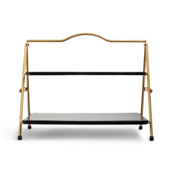 Platou servire, cu 2 nivele, metal, 39,5 x 26 x 34,5 cm - Artesa