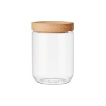 Borcan depozitare, sticla, 500ml, cu capac din bambus, "Idilica" - Kitchen Craft