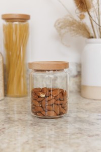 Borcan depozitare, sticla, 500ml, cu capac din bambus, "Idilica" - Kitchen Craft