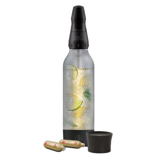 Starter set aparat sifon Twist'n Sparkle Virtuoso, 950 ml, Onyx  - iSi