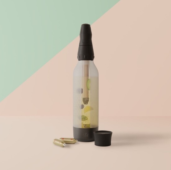 Starter set aparat sifon Twist'n Sparkle Virtuoso, 950 ml, Onyx  - iSi