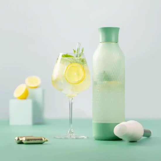 Sticla carbonatare Twist'n Sparkle Virtuoso, 950 ml, Sage - iSi