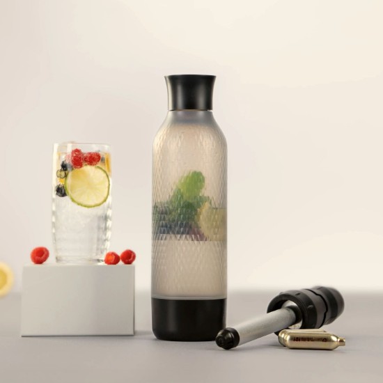 Sticla carbonatare Twist'n Sparkle Virtuoso, 950 ml, Onyx - iSi