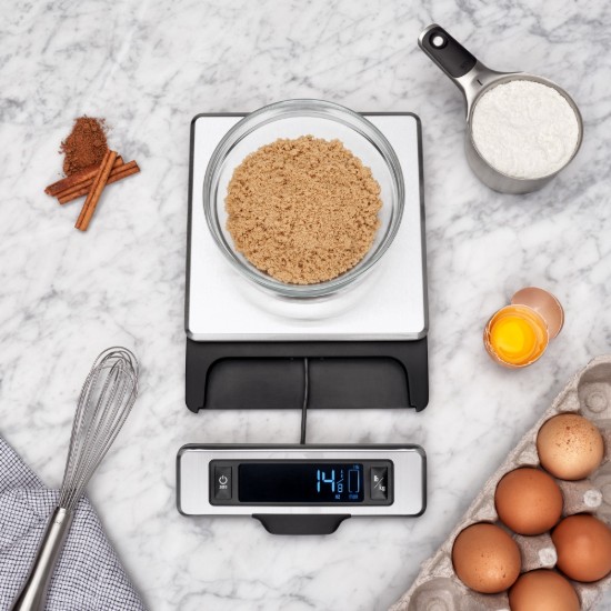 Cantar digital de bucatarie, cu afisaj detasabil, inox, 5kg - OXO