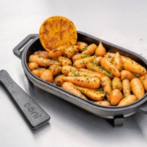 Tigaie fonta ovala, cu maner detasabil, 31 x 16 cm, "Sizzler" - Ooni