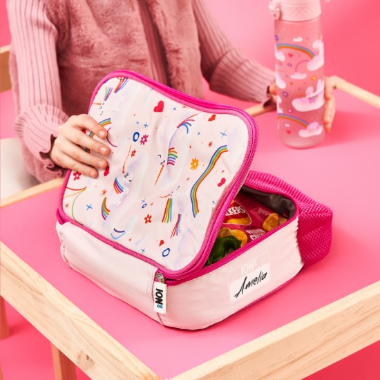Geanta termoizolanta pentru pranz, 26,5 x 19,5 cm, Unicorn Rainbows - Ion8