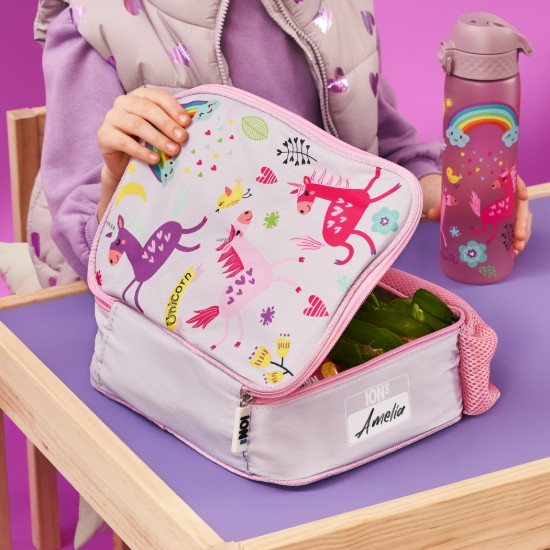 Geanta termoizolanta pentru pranz, 26,5 x 19,5 cm, Unicorns - Ion8