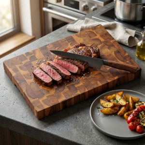 Tocator profesional, acacia, 42 x 30 cm, grosime 4 cm - Kesper