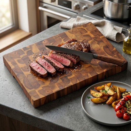 Tocator profesional, acacia, 42 x 30 cm, grosime 4 cm - Kesper