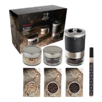 Rasnita pentru piper cu accesorii, 7 piese, "Maestro", Graphite - Peugeot