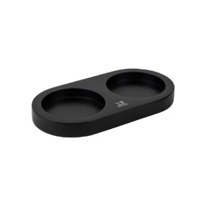 Suport pentru 2 rasnite, fara maner, bambus, "Linea", Matte Black - Peugeot
