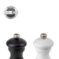 Set 2 rasnite sare si piper, 10 cm, "Bistro Z", White&Black - Peugeot