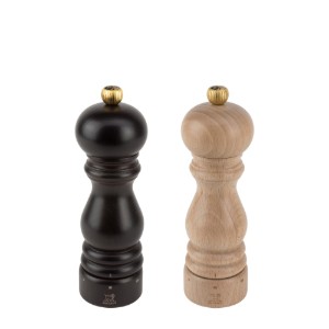 Set 2 rasnite sare si piper, 18 cm, "Paris u'Select Z", Chocolate&Natural - Peugeot