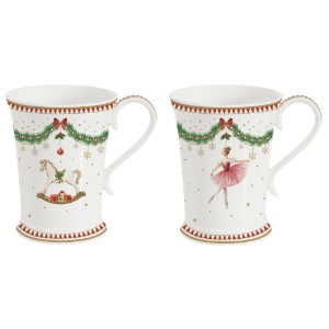 Set 2 cani portelan, 300ml, "Magie de Noel" - Easy Life