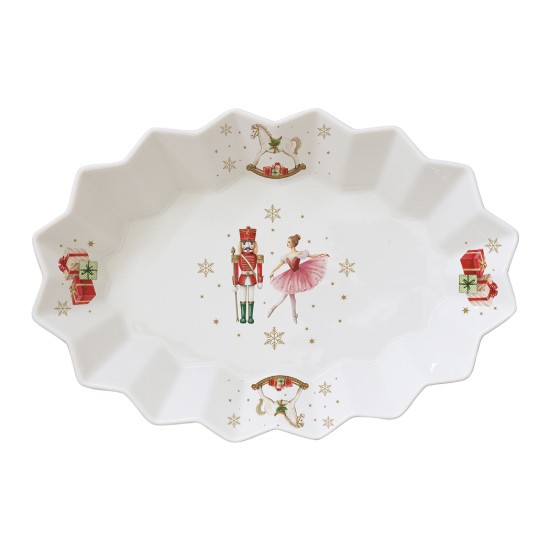 Tava ovala, portelan, 25x17cm, "Magie de Noel" - Easy Life