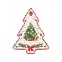Platou portelan forma brad, 25,5x20,5cm, "Christmas Heritage" - Easy Life