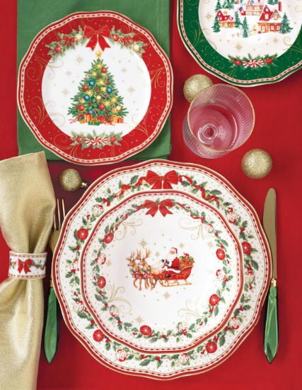 Platou servire, portelan, 36x15cm, "Christmas Heritage" - Easy Life