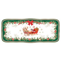 Platou servire, portelan, 36x15cm, "Christmas Heritage" - Easy Life